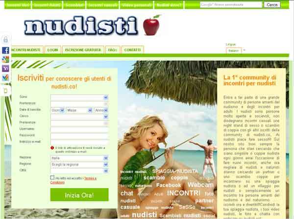 incontri nudisti home page